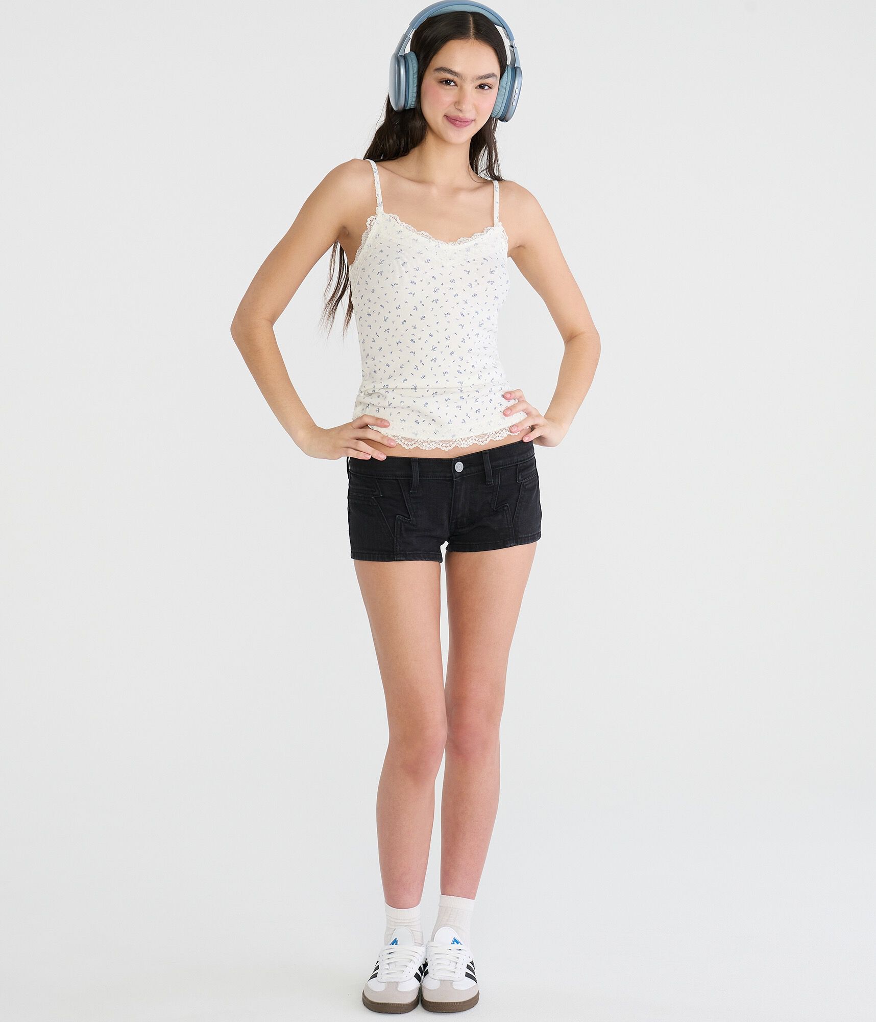 Super Low-Rise Micro Denim Shorts