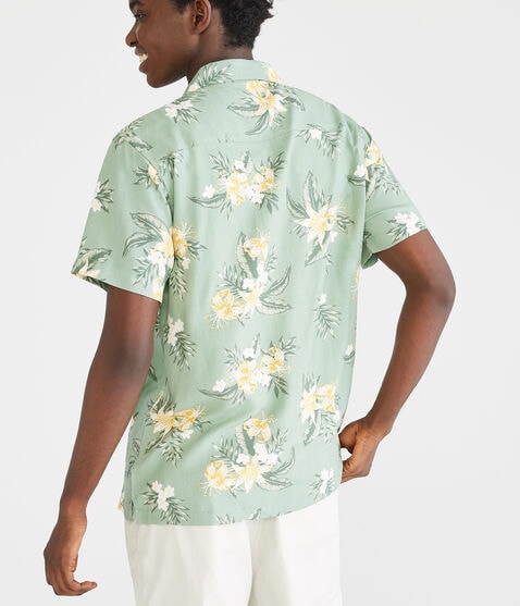 Tropical Floral Print Camp Shirt Tropical Floral Print Camp Shirt