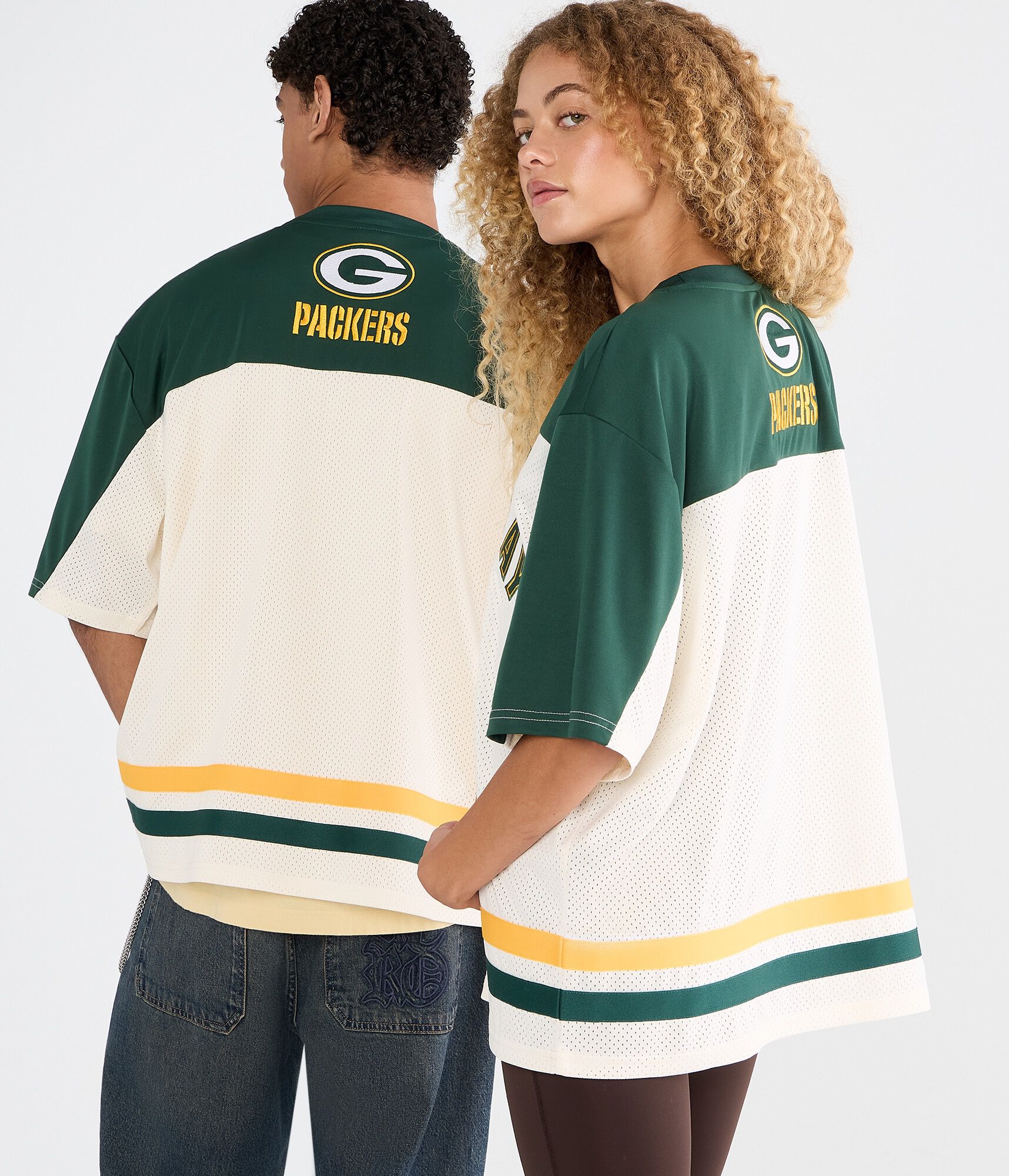 Green Bay Packers Colorblock Mesh Top