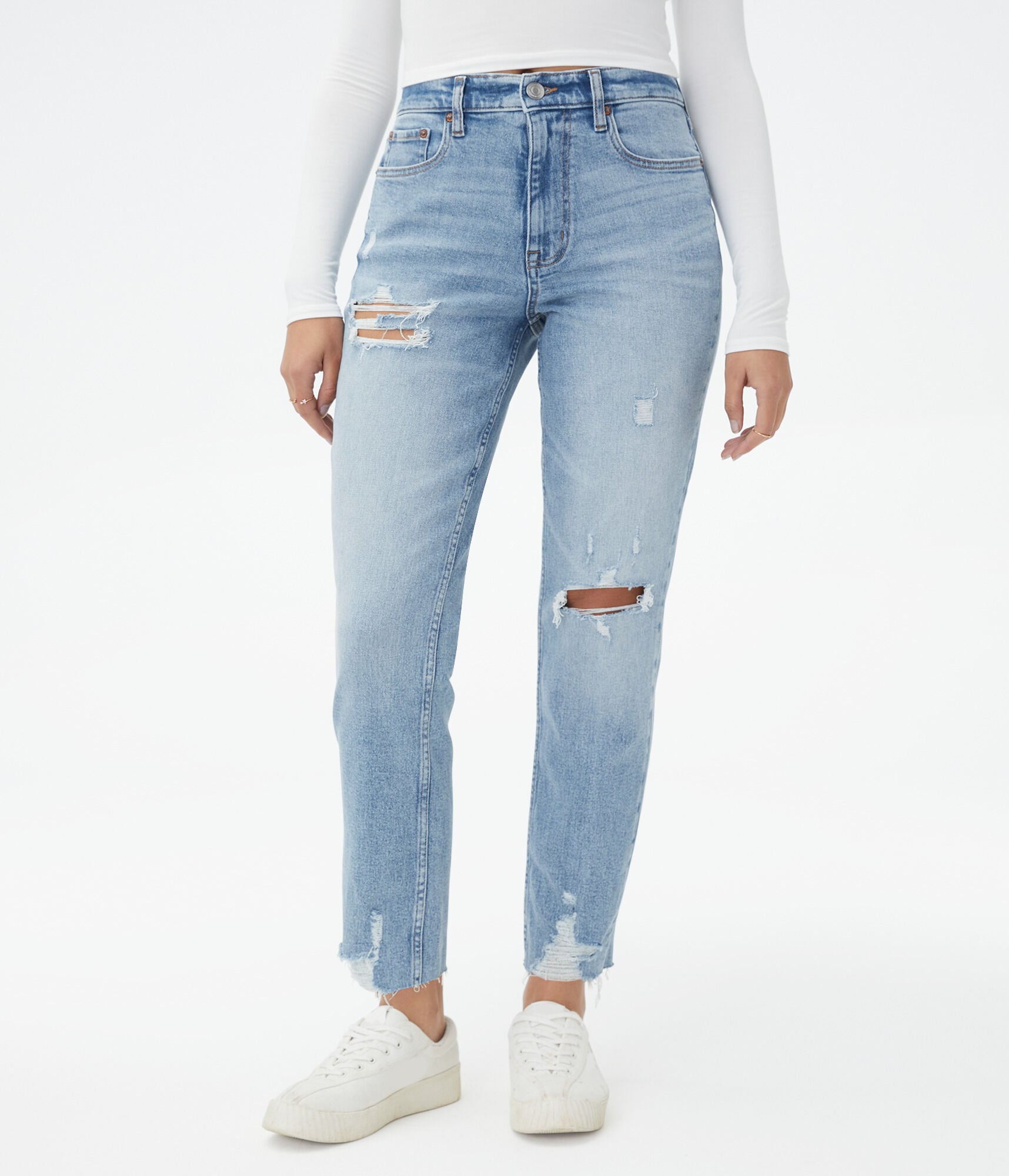 High-Rise Stretch Mom Jean