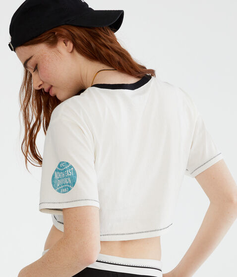 Brooklyn NY Oversized Cropped Ringer Tee Brooklyn NY Oversized Cropped Ringer Tee