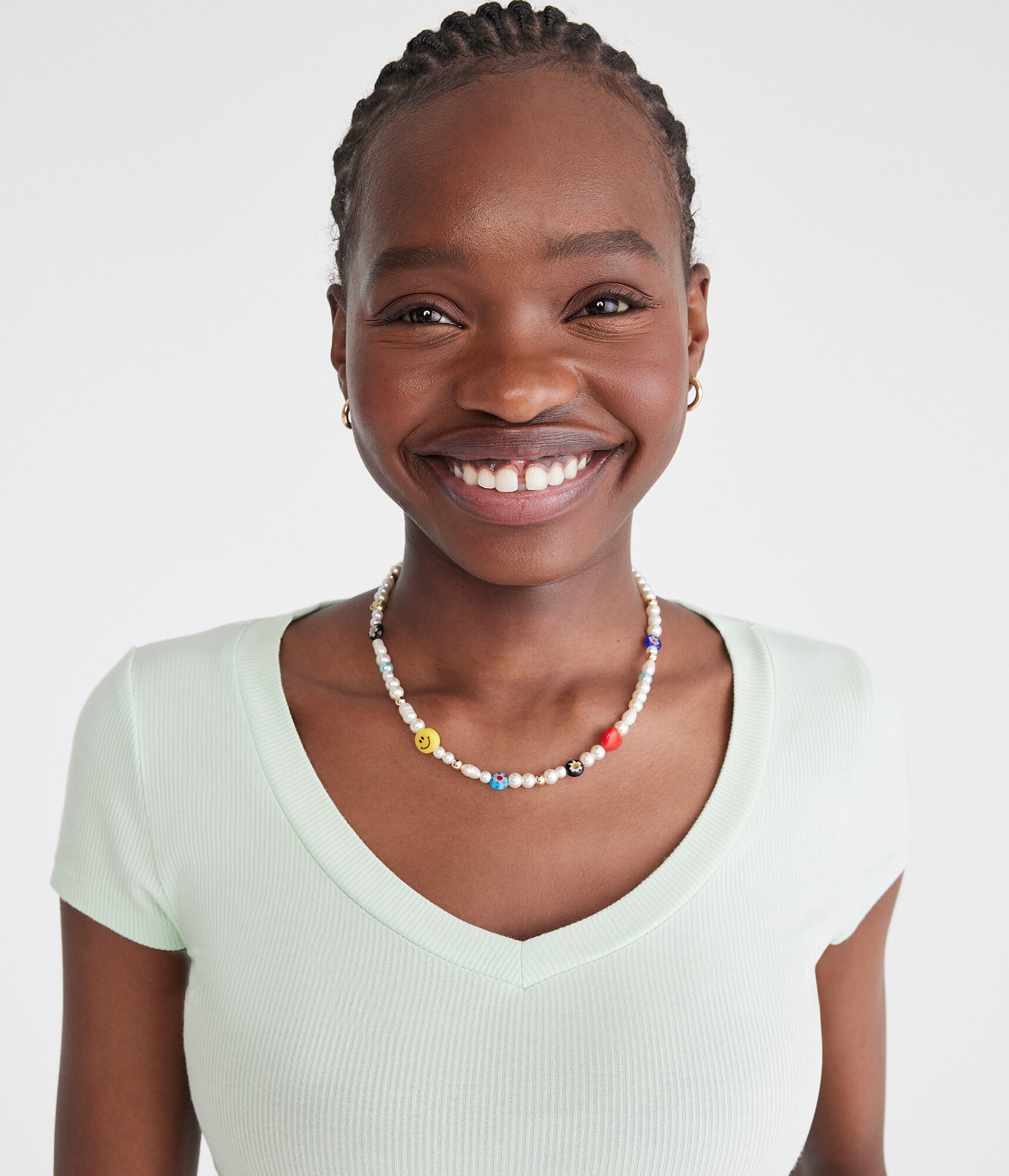 Seriously Soft Ribbed V-Neck Baby Tee