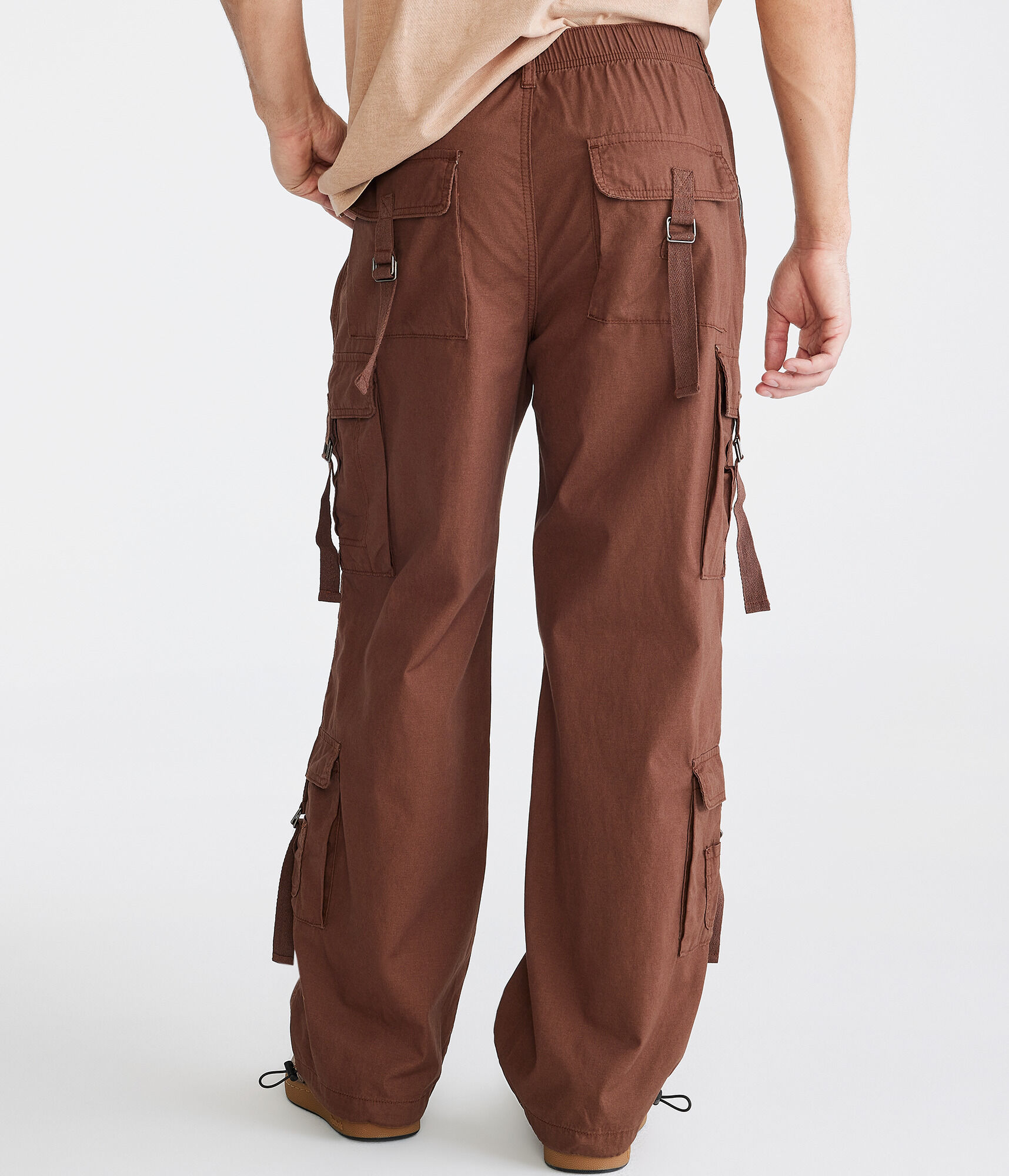 Relaxed Strap-Pocket Cargo Pants
