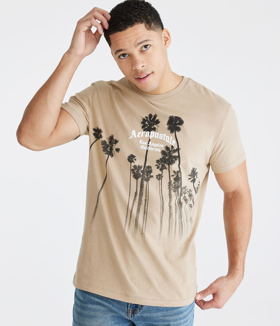 Aeropostale Gothic Palms Graphic Tee