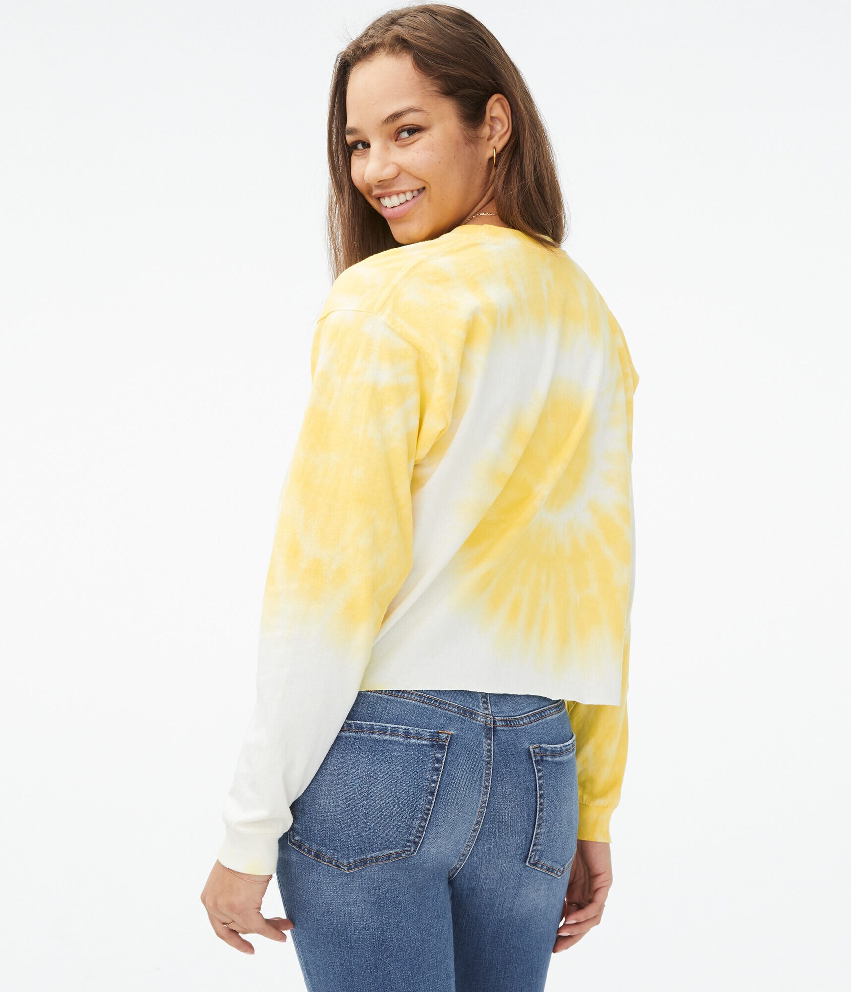 Long Sleeve Kellogg's Eggo Waffles Cropped Graphic Tee***