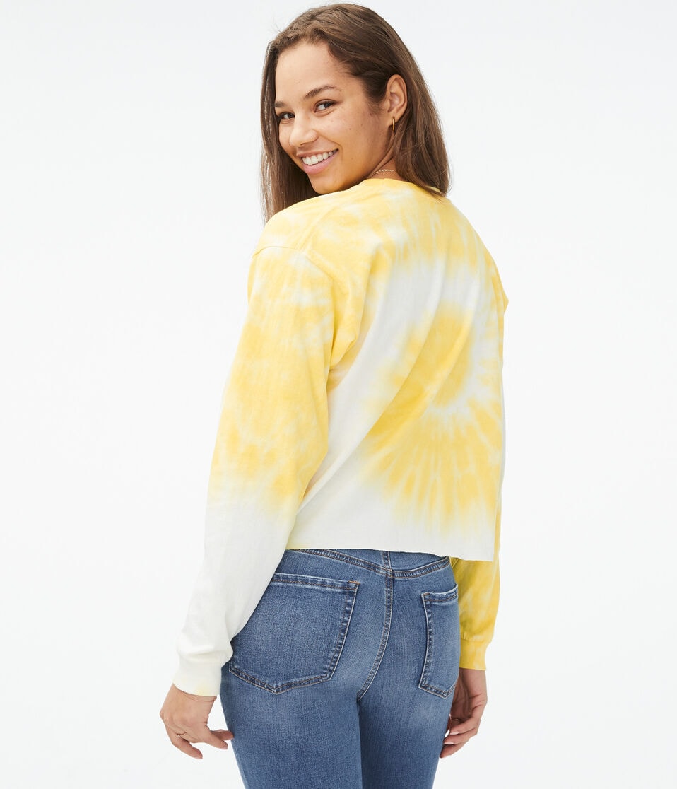 Long Sleeve Kellogg's Eggo Waffles Cropped Graphic Tee***