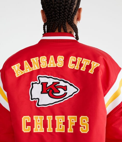 Kansas City Chiefs Striped Bomber Jacket Kansas City Chiefs Striped Bomber Jacket