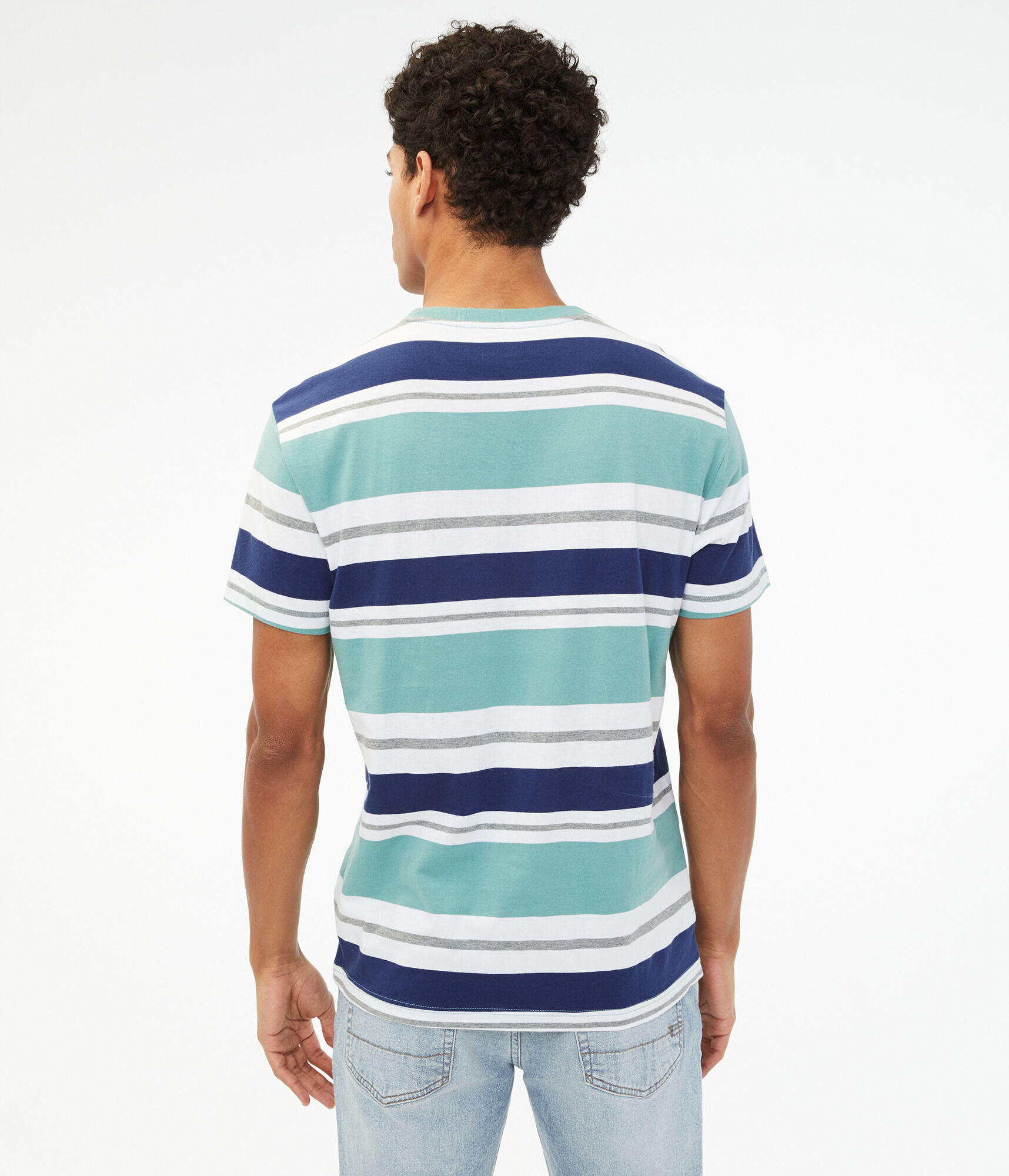 Thick &amp; Thin Stripe Crew Tee
