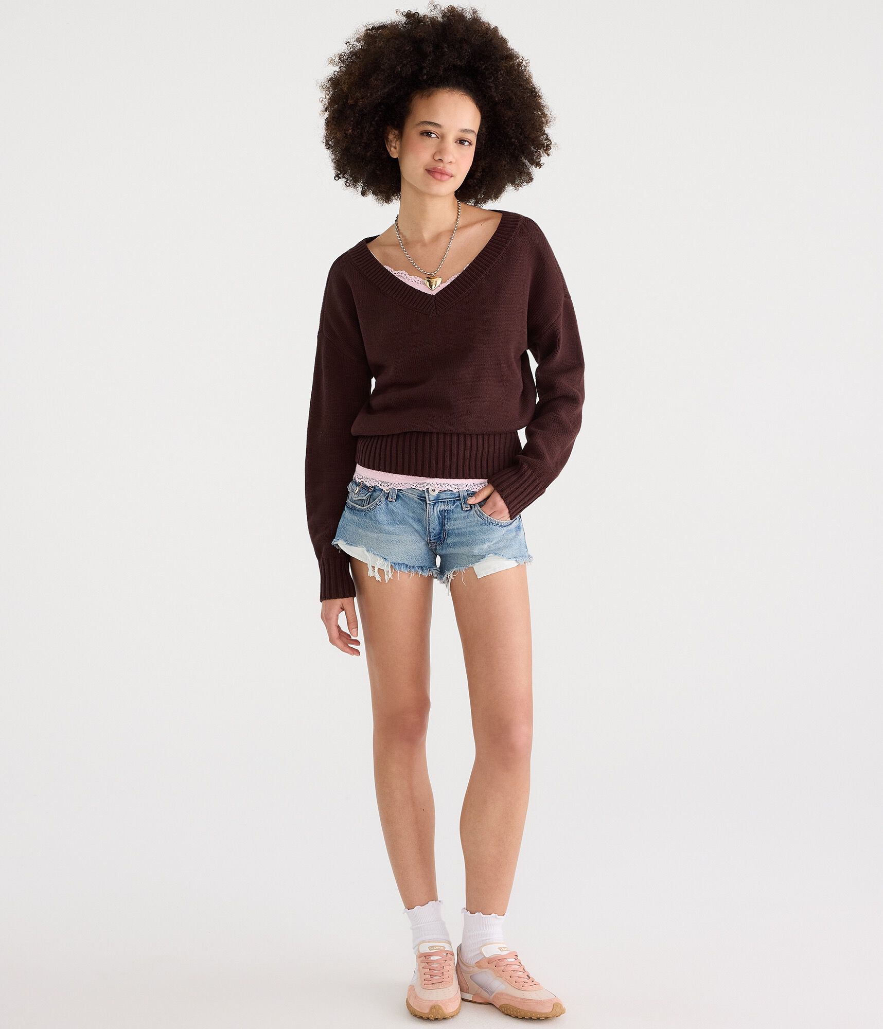 Super Low-Rise Micro Denim Shorts