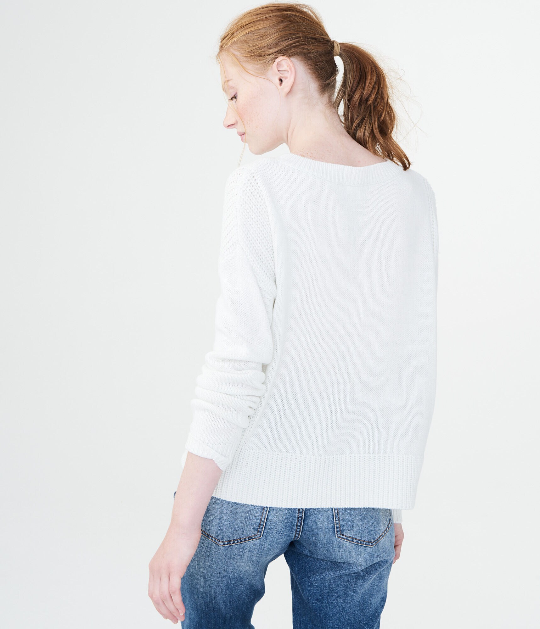Mixed Pointelle Sweater