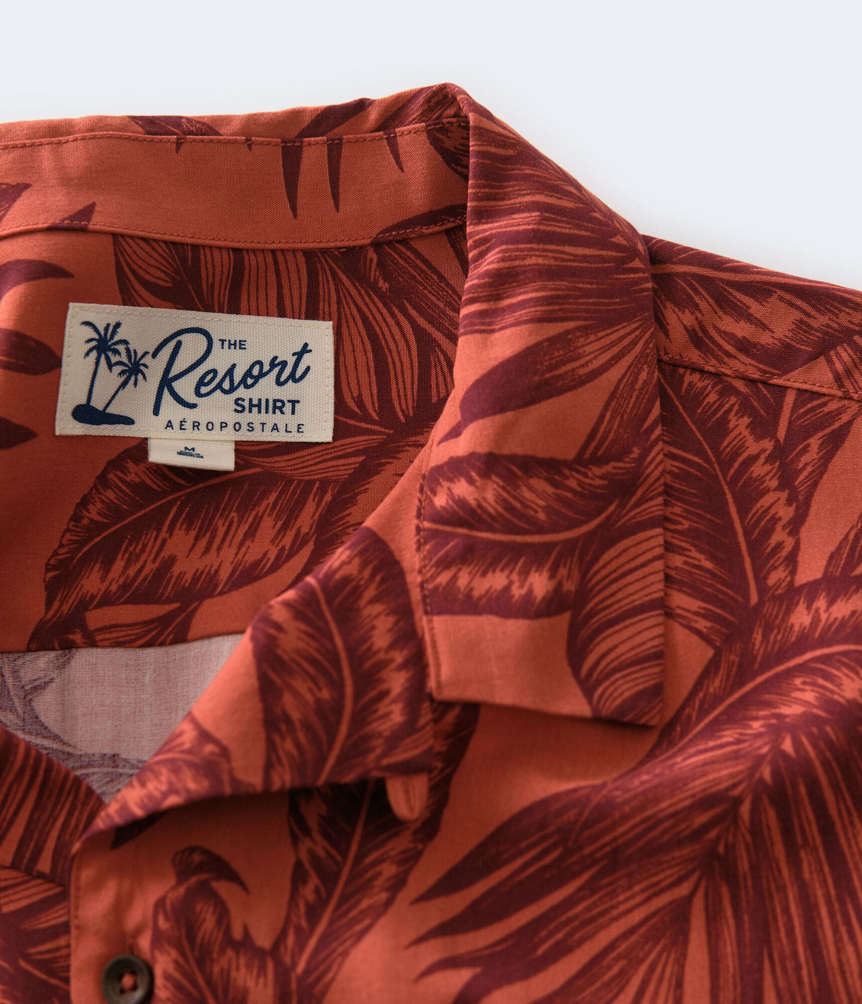 Tropical Palms Button-Down Resort Shirt