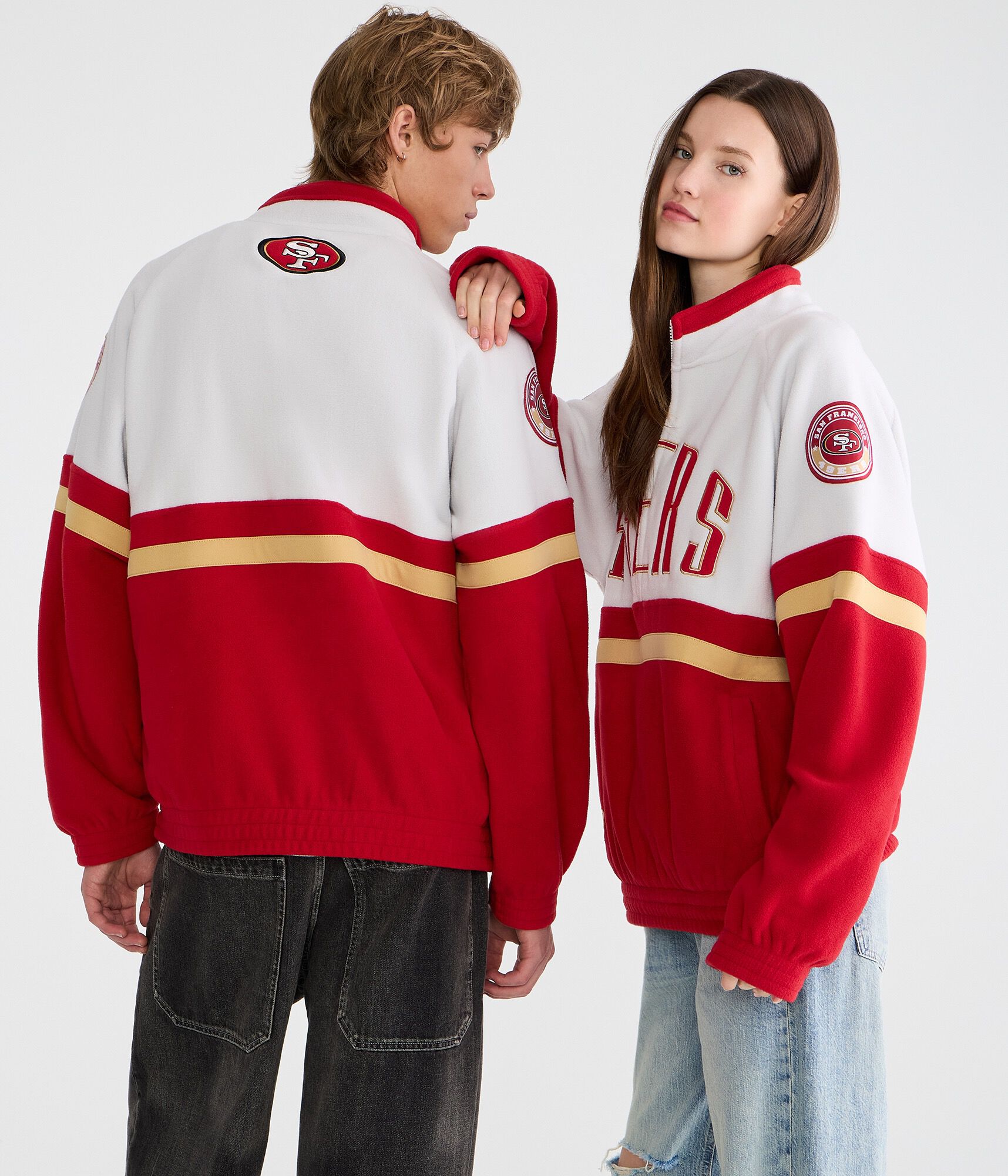 San Francisco 49ers Polar Fleece Half-Zip Jacket