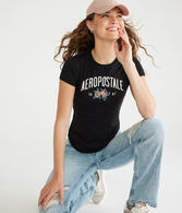 Aeropostale Rose Appliqué Graphic Tee