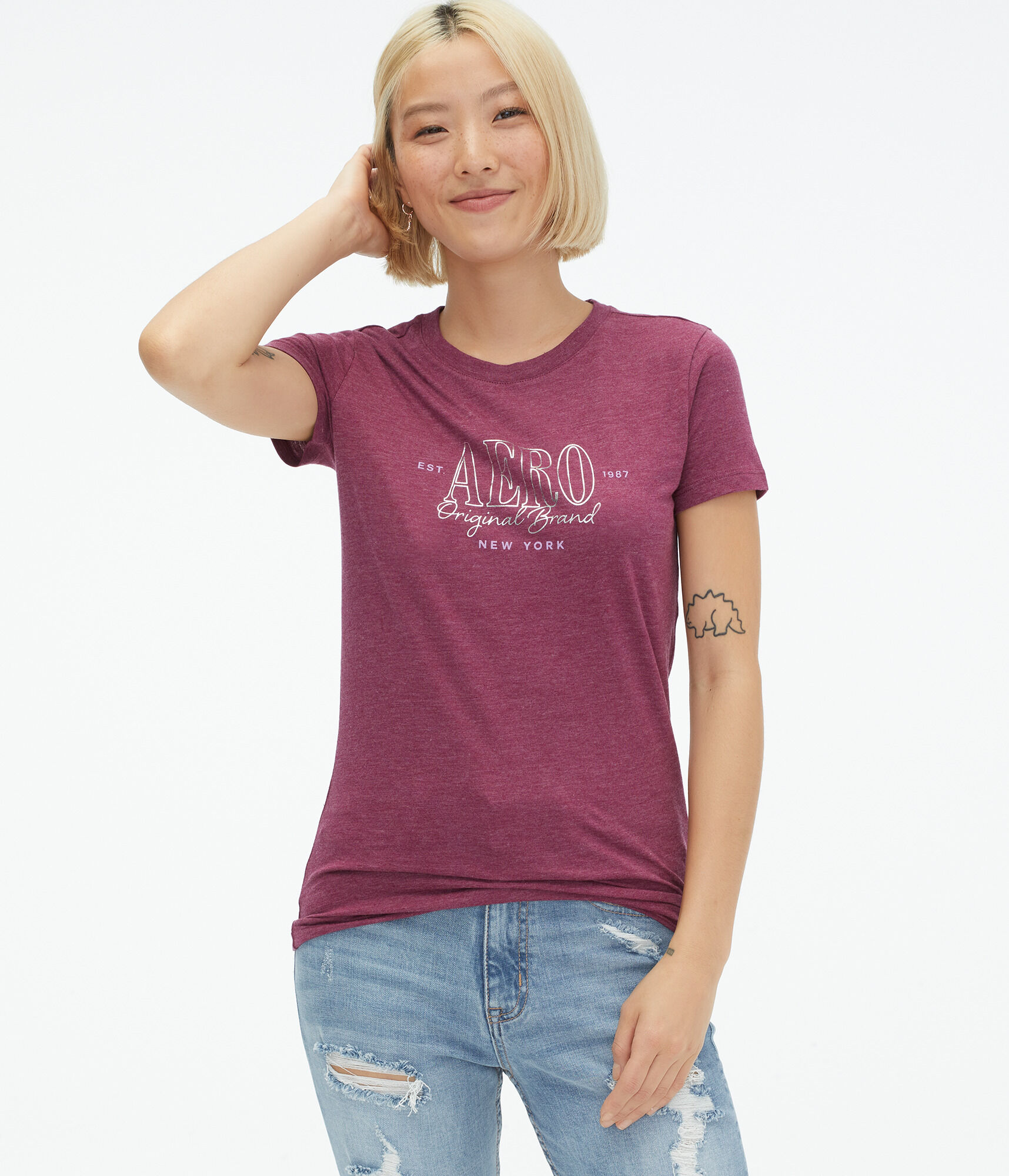 Aero Original Brand Foil Graphic Tee