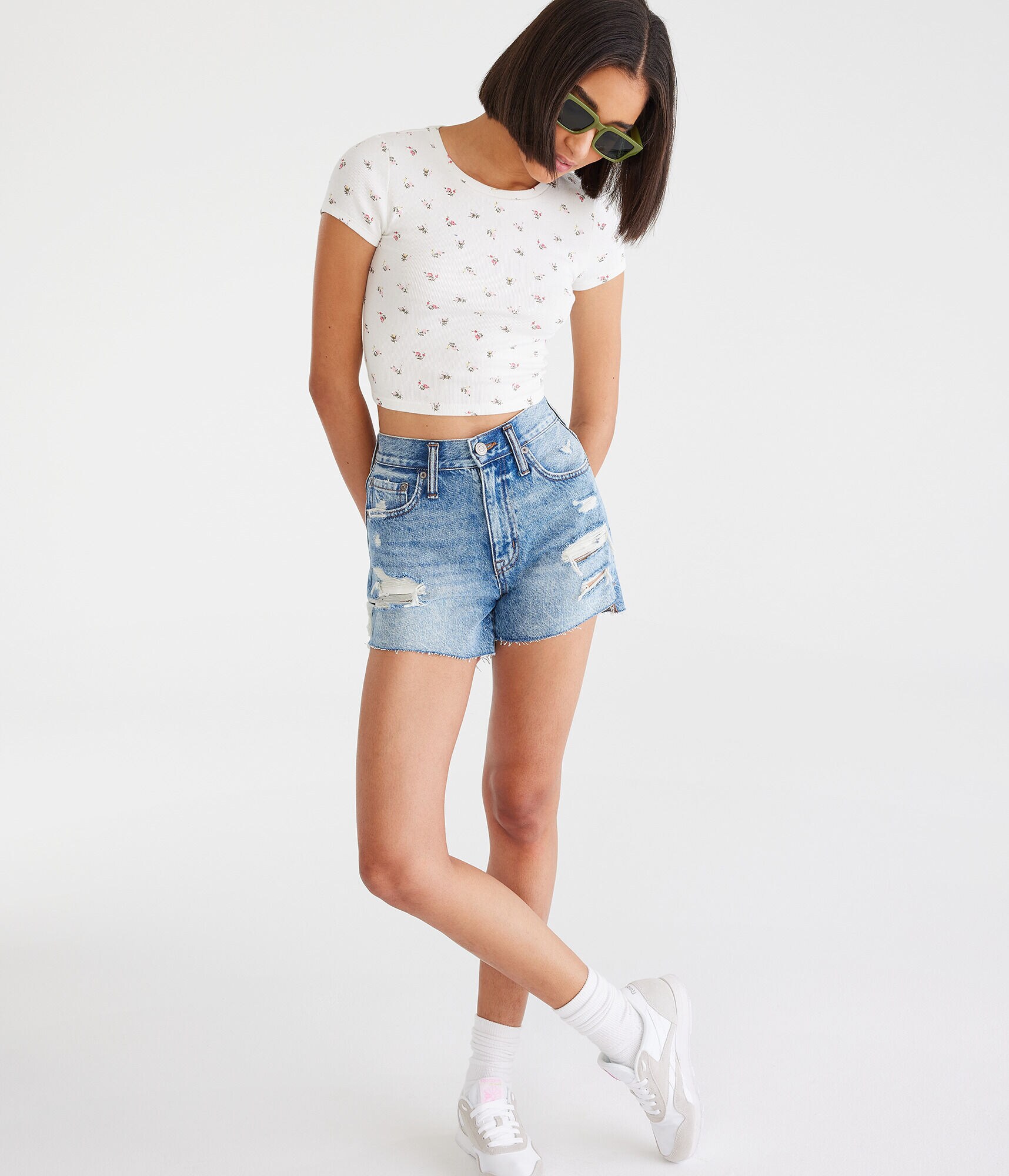 Premium Air '90s High-Rise Cutoff Denim Shorts