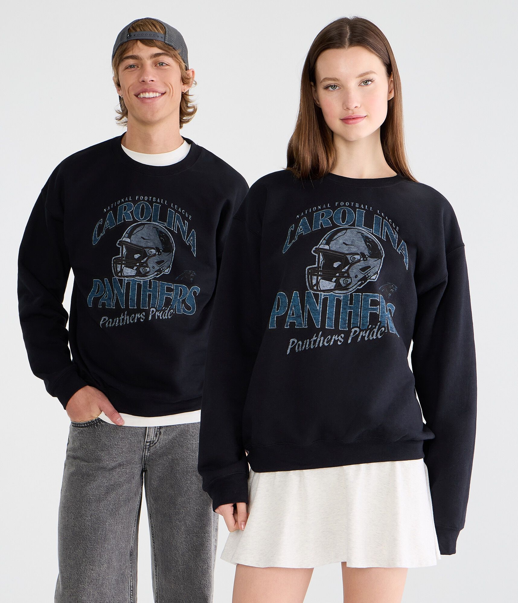 Carolina Panthers Helmet Crew Sweatshirt
