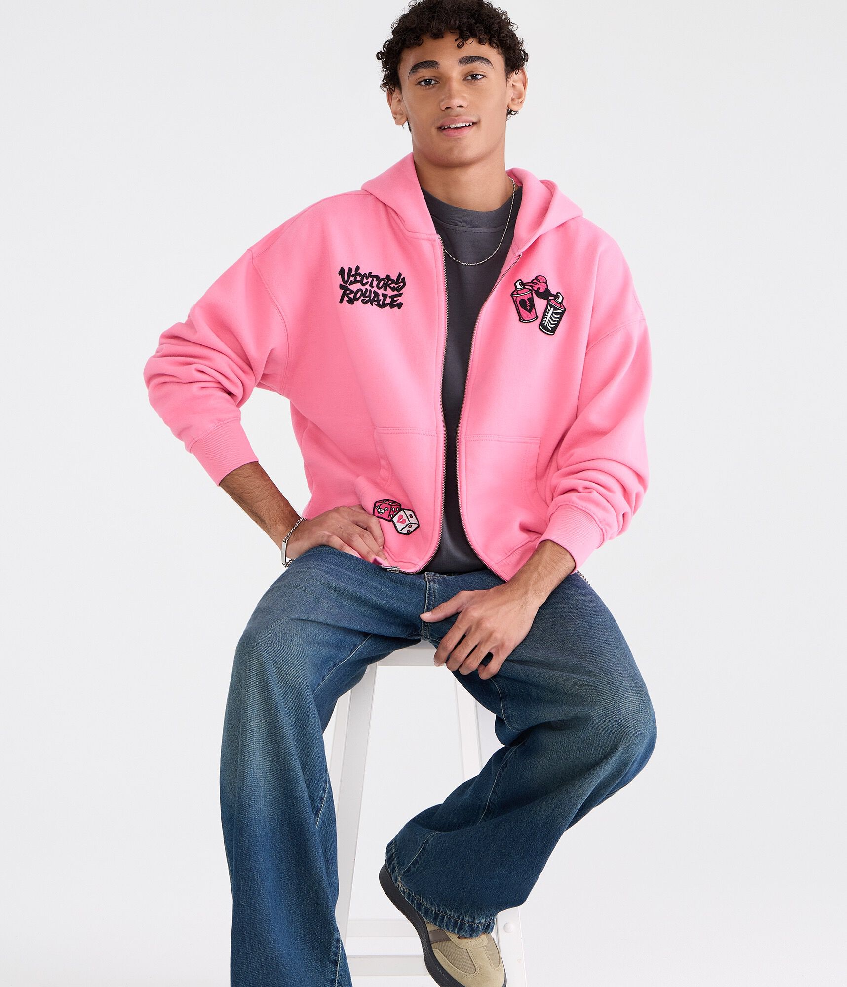 Fortnite Victory Royale Boxy Full-Zip Hoodie