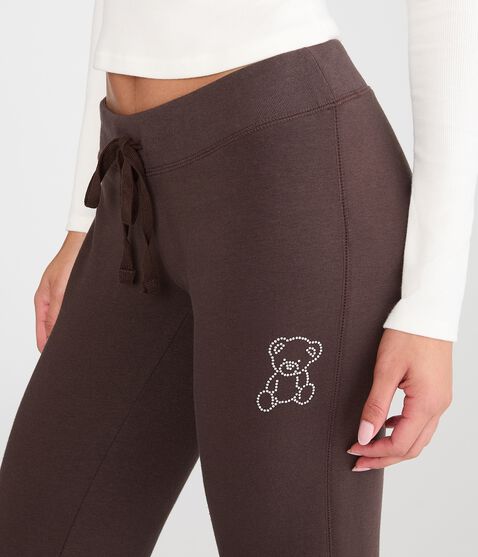 Cloud Soft Rhinestone Teddy Fit & Flare Sweatpants Cloud Soft Rhinestone Teddy Fit & Flare Sweatpants