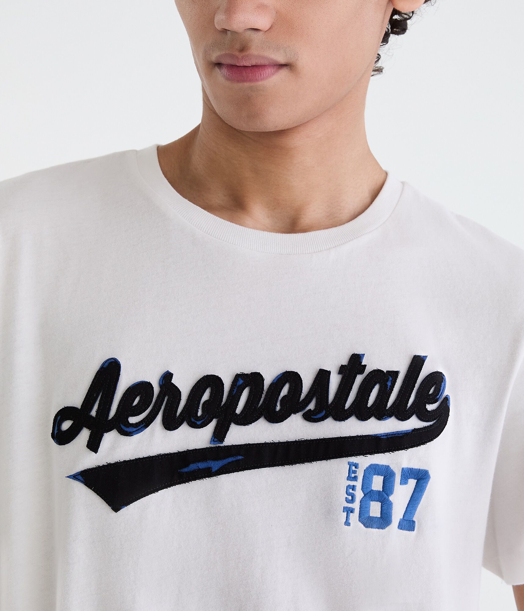 Aeropostale 87 Script Appliqu&eacute; Graphic Tee