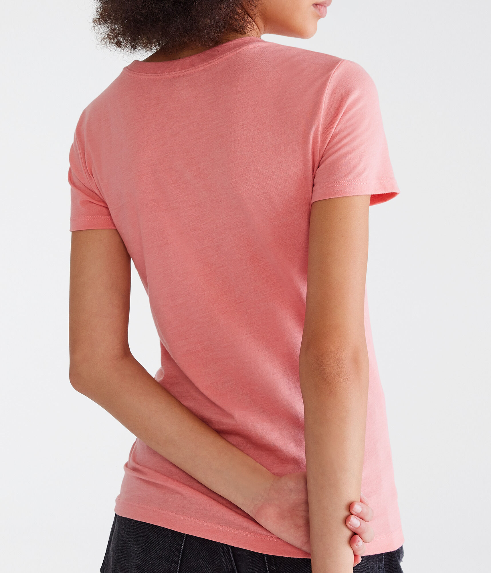 Aeropostale Floral Flocked Graphic Tee