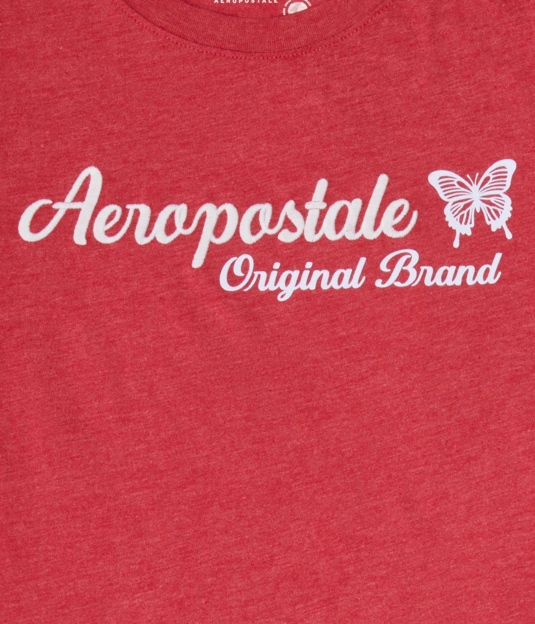 Aeropostale Butterfly Flocked Graphic Tee