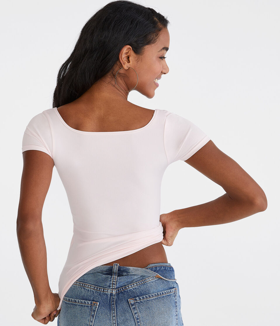 Seriously Soft Sculpt Square-Neck Tee