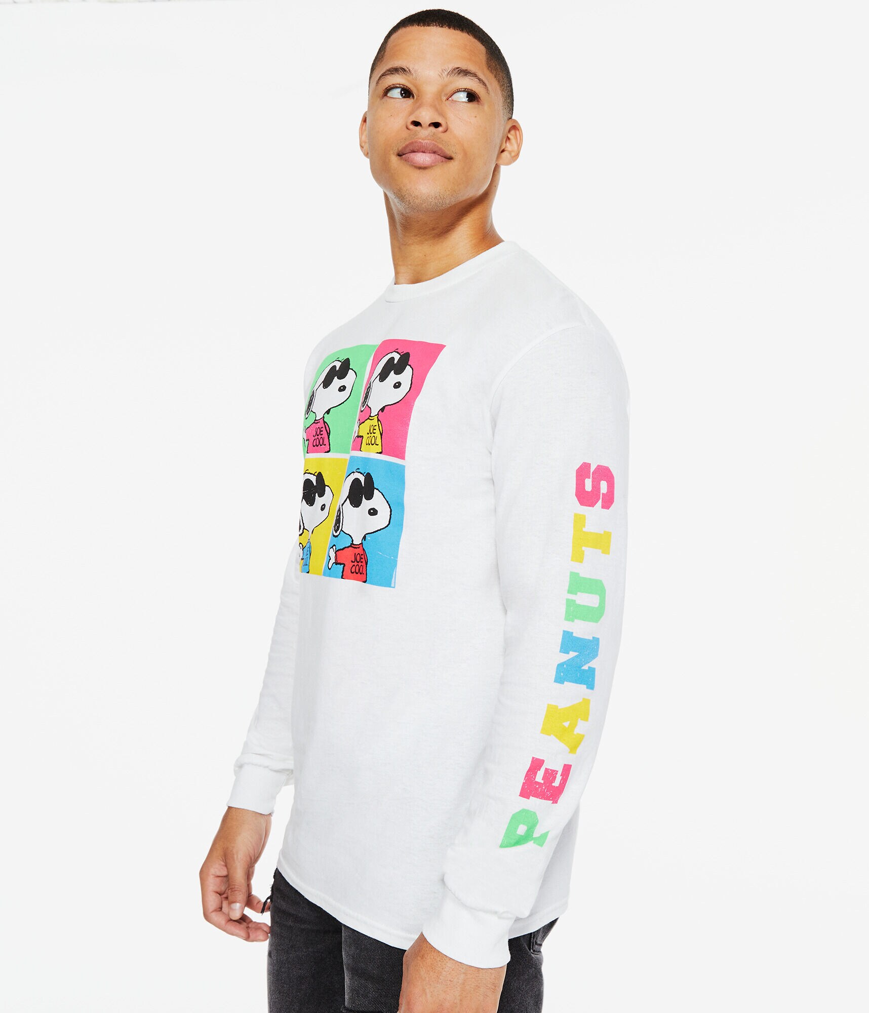 Long Sleeve Snoopy Pop Art Graphic Tee