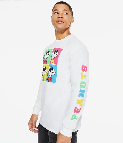 Long Sleeve Snoopy Pop Art Graphic Tee