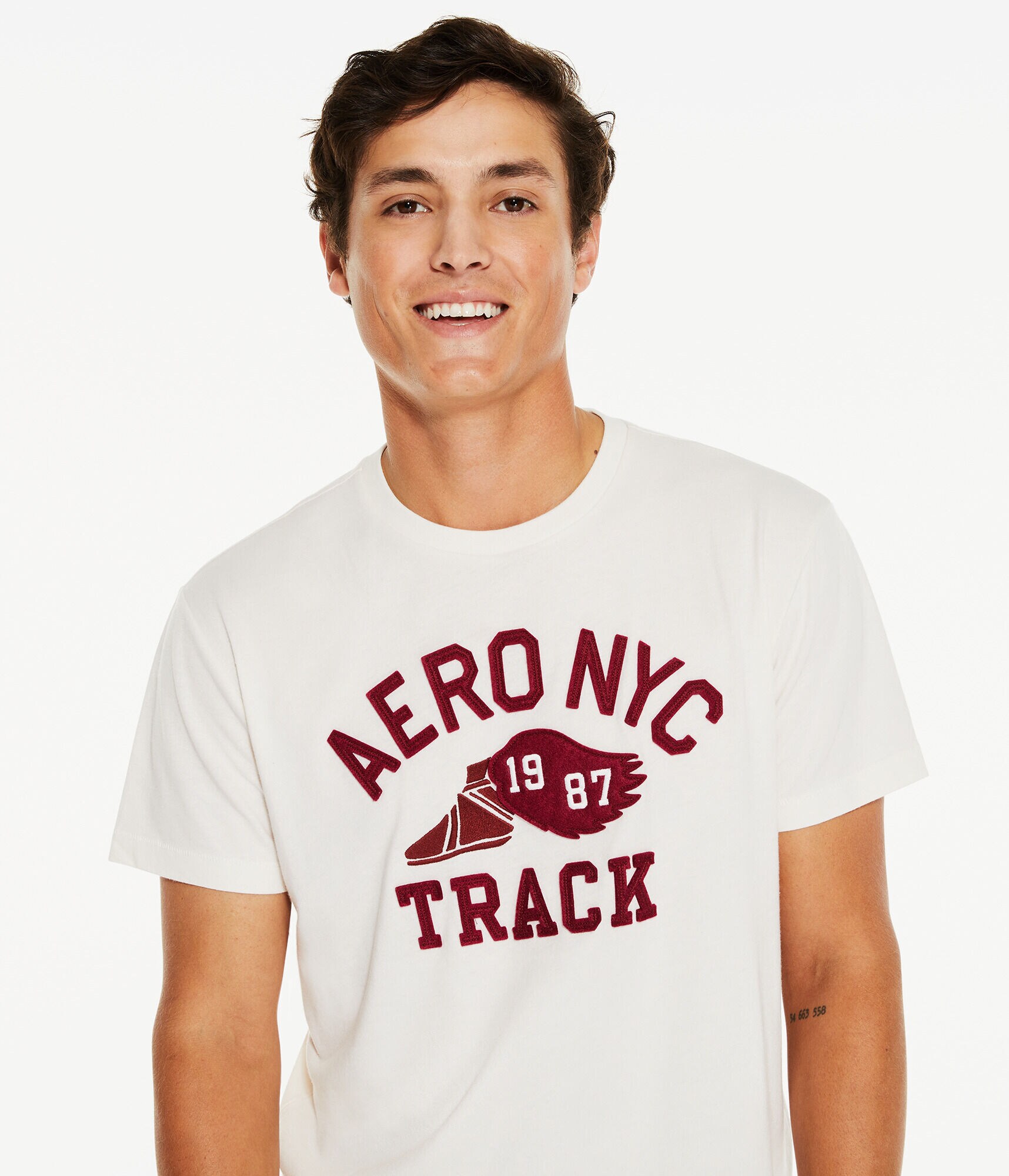 Aeropostale NYC Track Appliqu&eacute; Graphic Tee