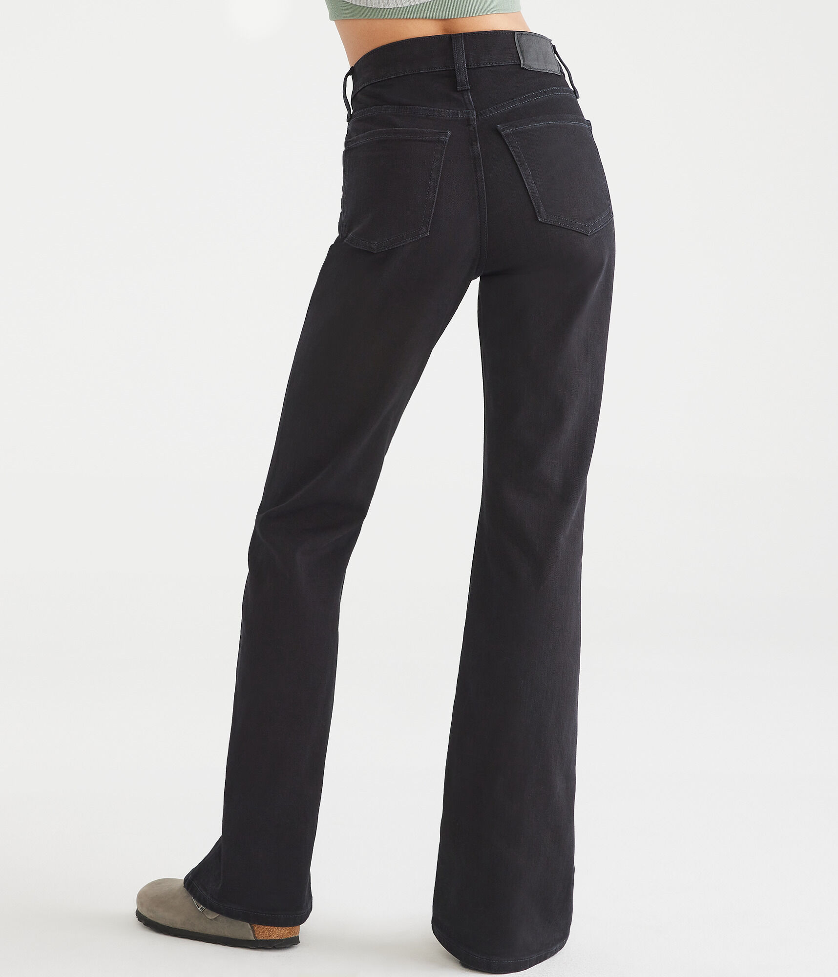 デニム・ジーパン 25SS High rise flare fit black denim Flare High-Waisted Jean