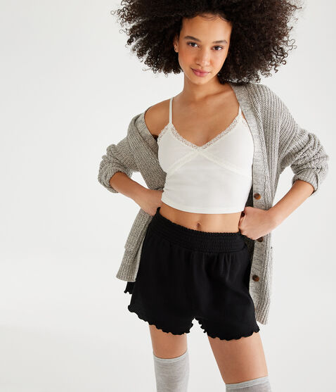 High-Rise Waffle Sleep Shorts High-Rise Waffle Sleep Shorts