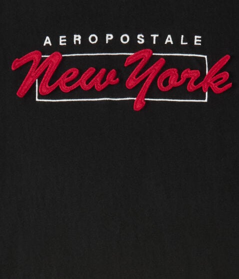 Aeropostale New York Box Logo Appliqué Graphic Tee Aeropostale New York Box Logo Appliqué Graphic Tee