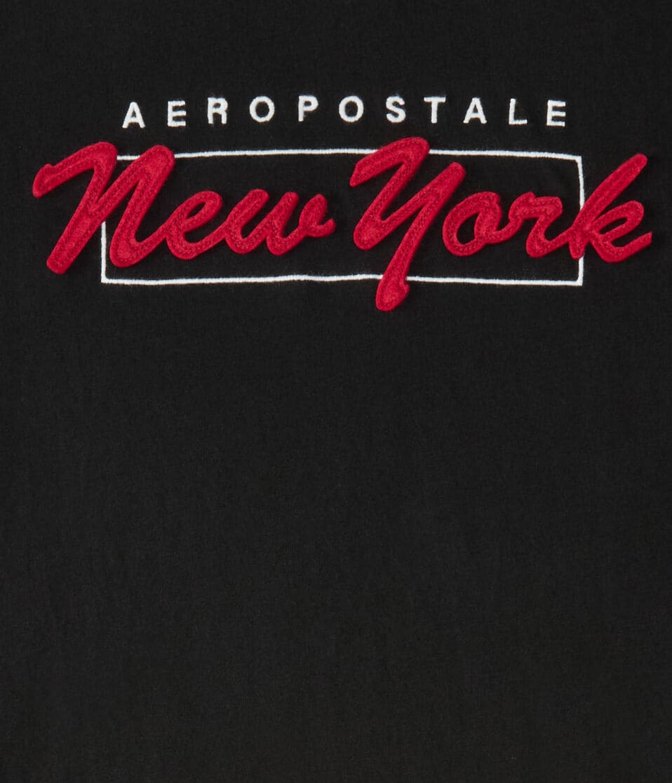 Aeropostale New York Box Logo Appliqué Graphic Tee