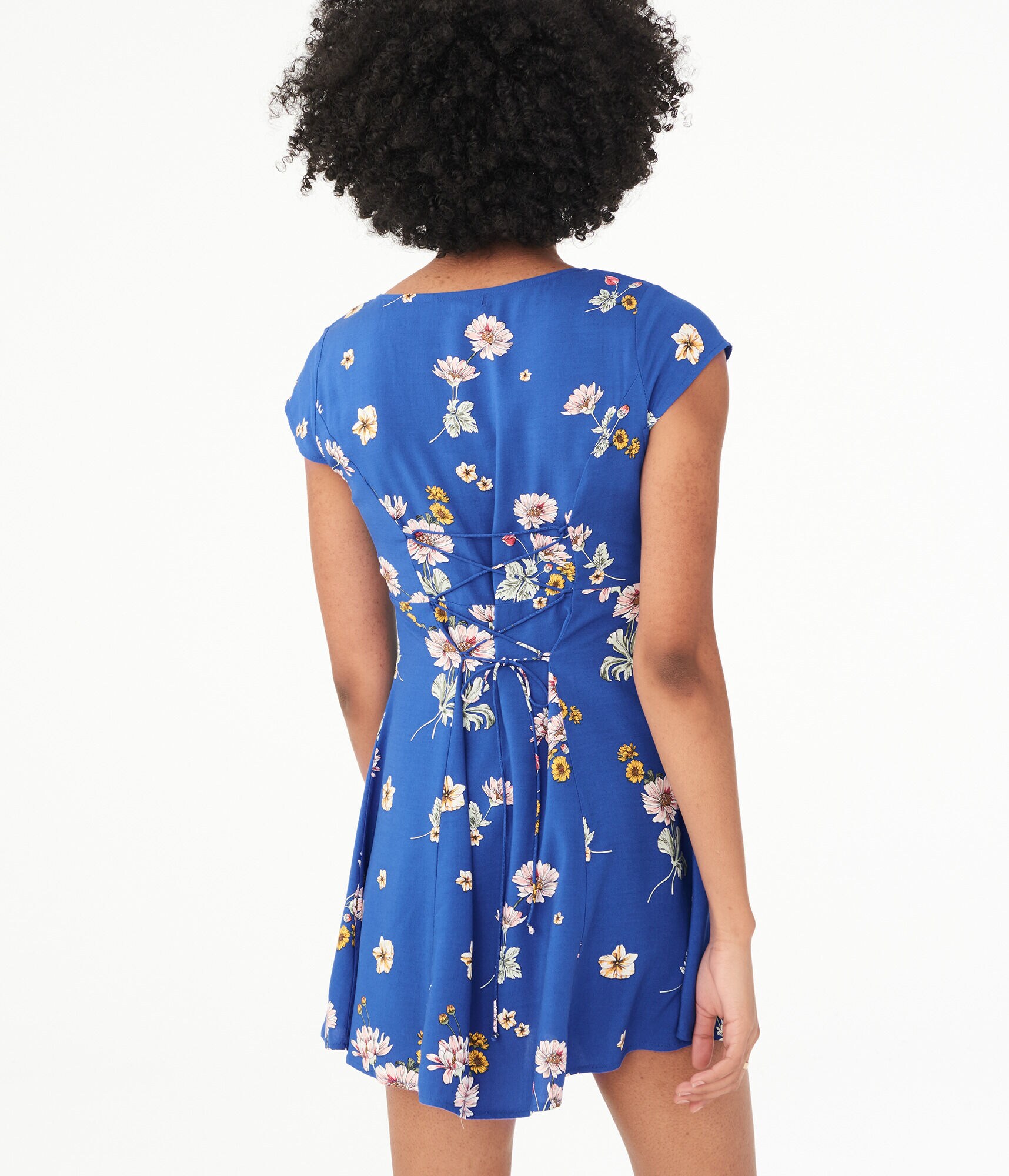 Floral Button-Front Shirt Dress