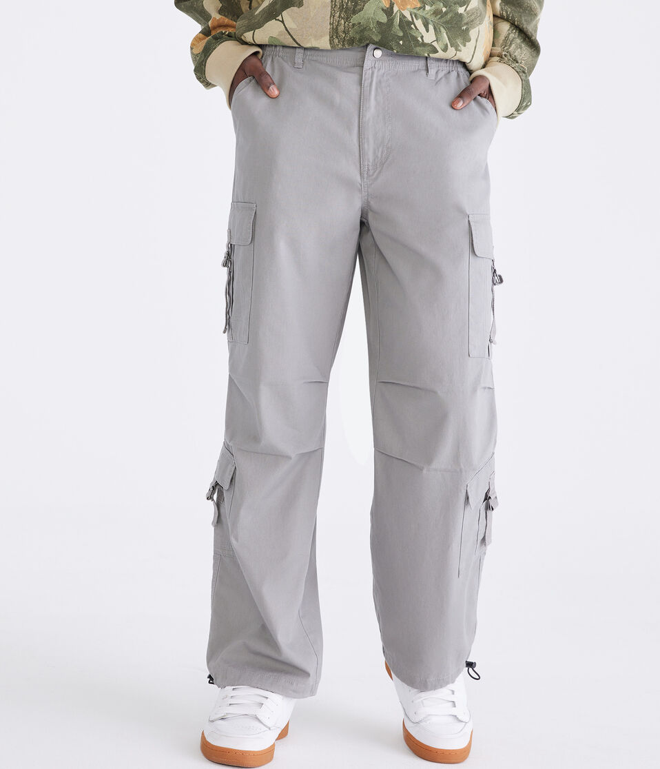 Relaxed Strap-Pocket Cargo Pants