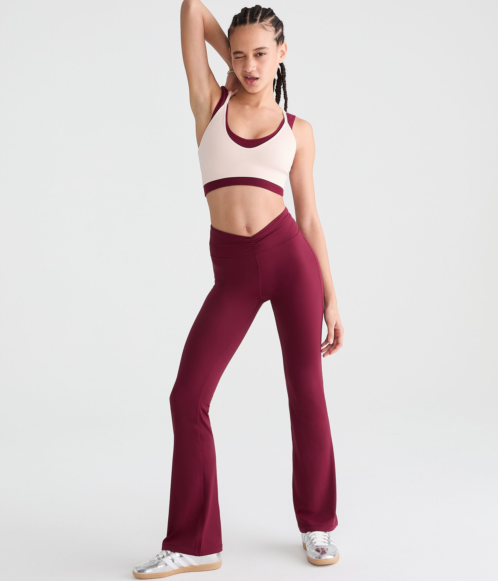 Buttery Soft High-Rise Cinch Flare Leggings