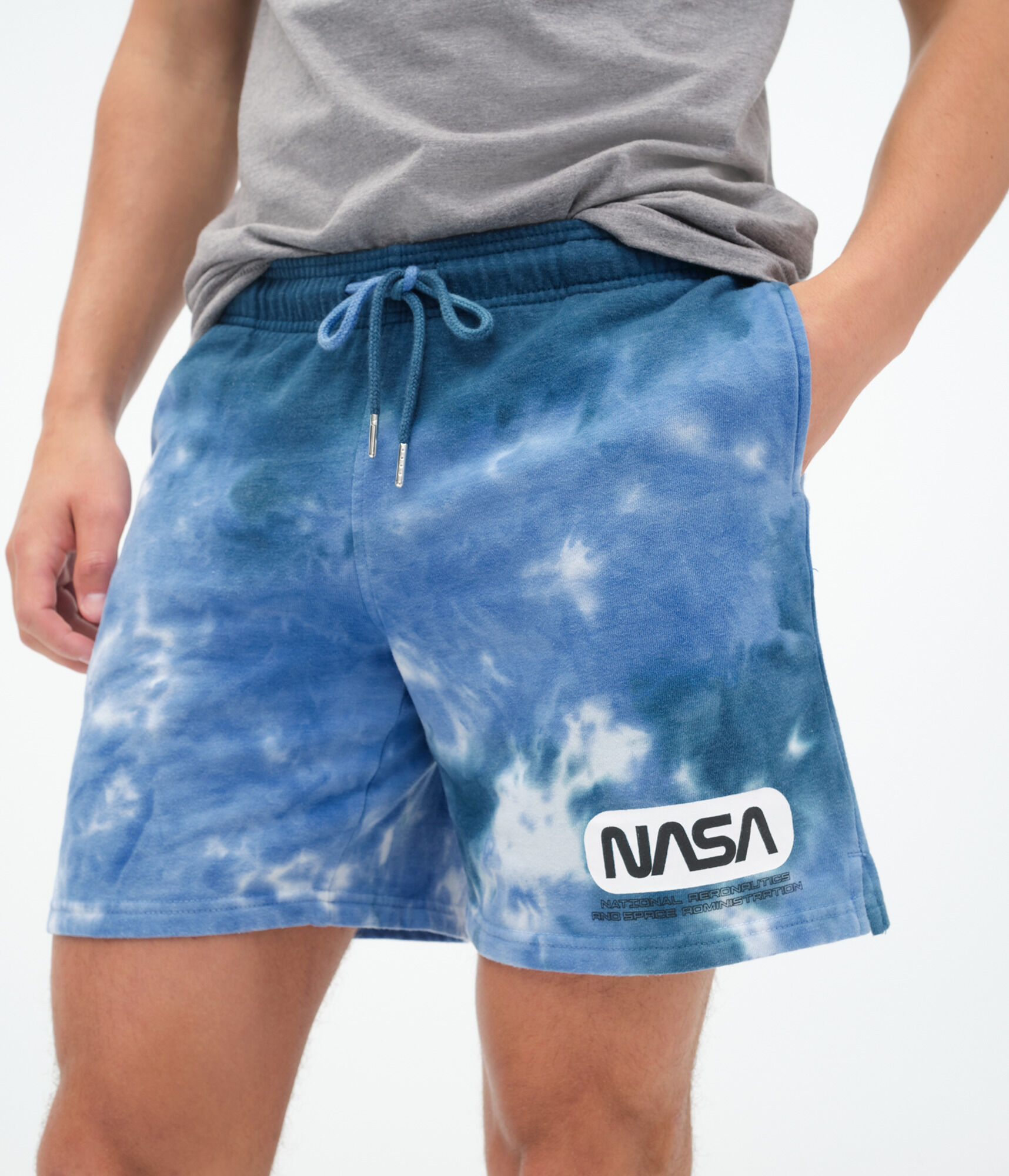 NASA Tie-Dye Fleece Shorts