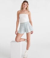 High-Rise Gauze Ruffle Shorts