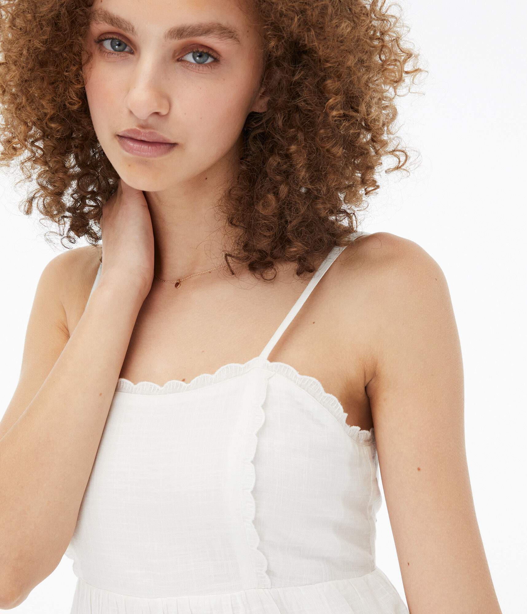 Solid Square-Neck Tiered Babydoll Dress