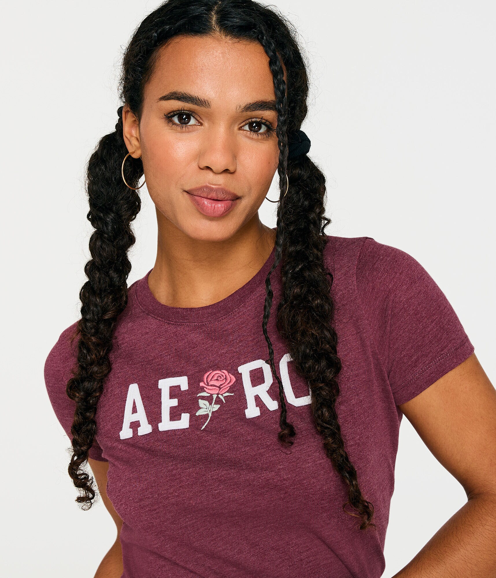 Aero Rose Appliqu&eacute; Graphic Tee