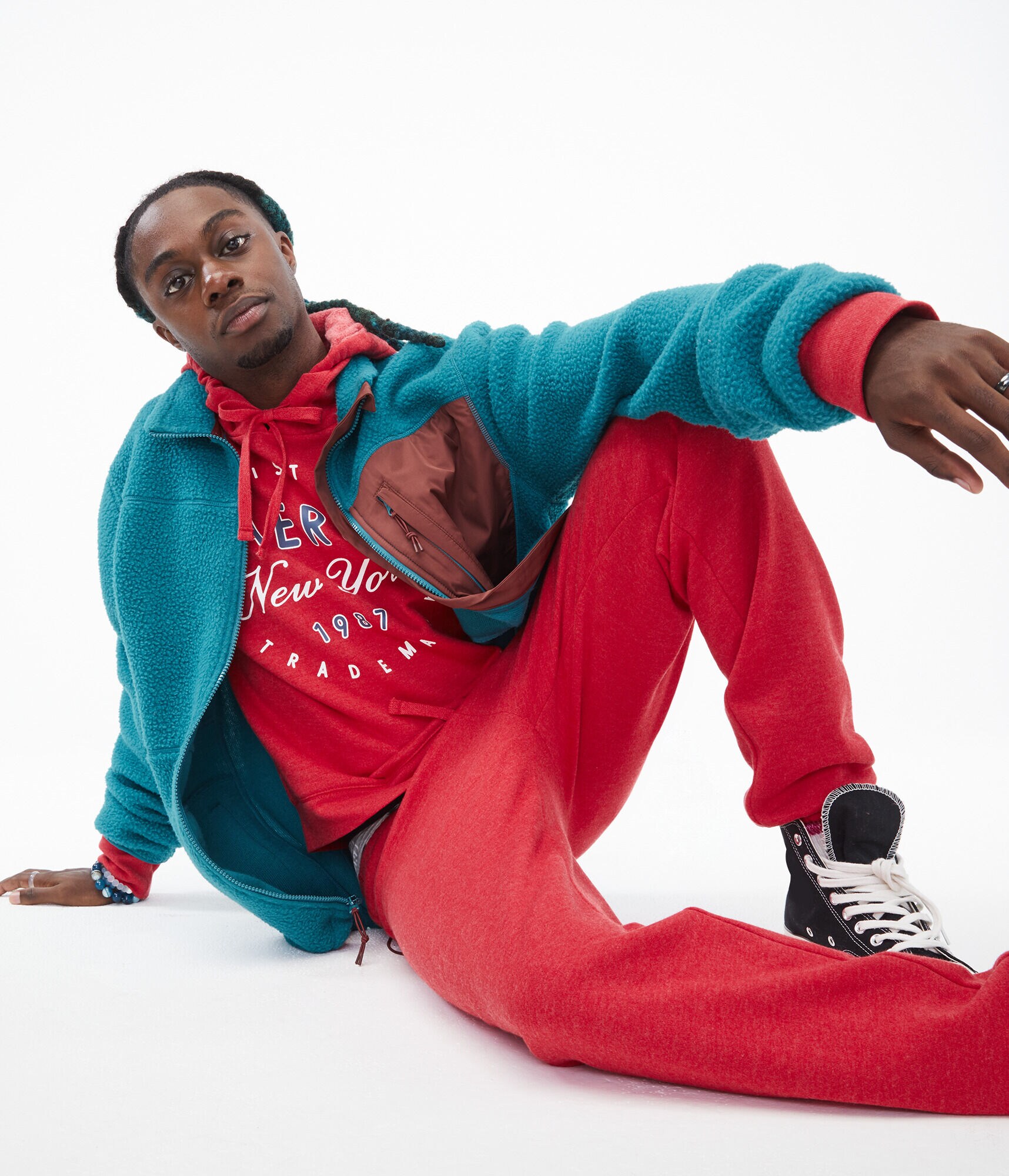 Colorblocked Sherpa Jacket