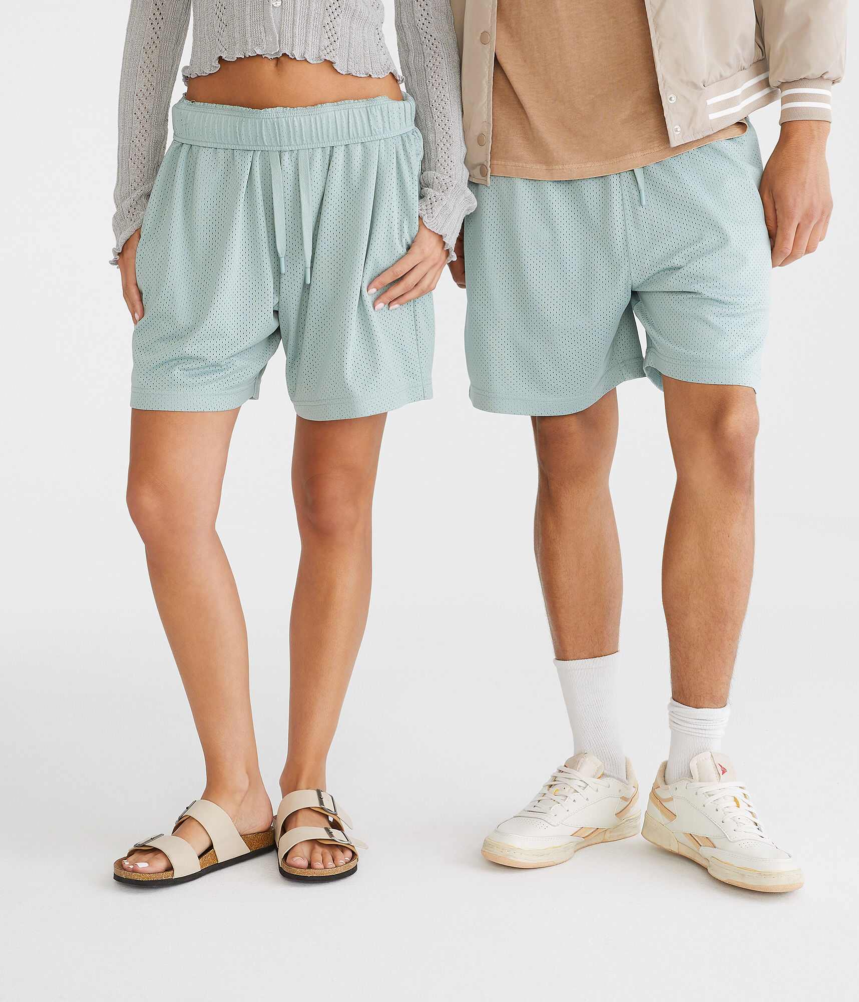Essentials Solid Mesh Shorts 6"