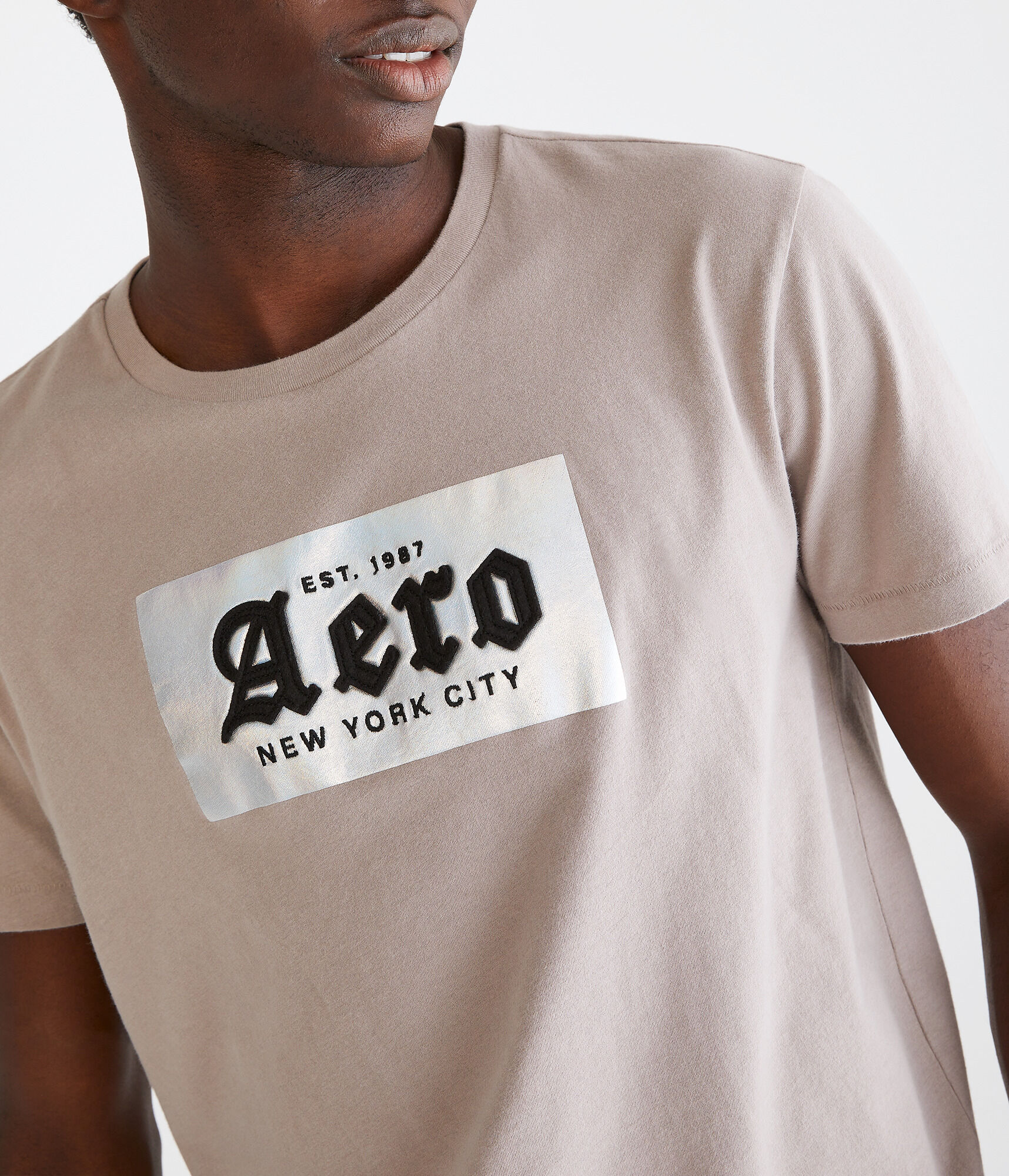 Aero Gothic Logo Appliqu&eacute; Graphic Tee
