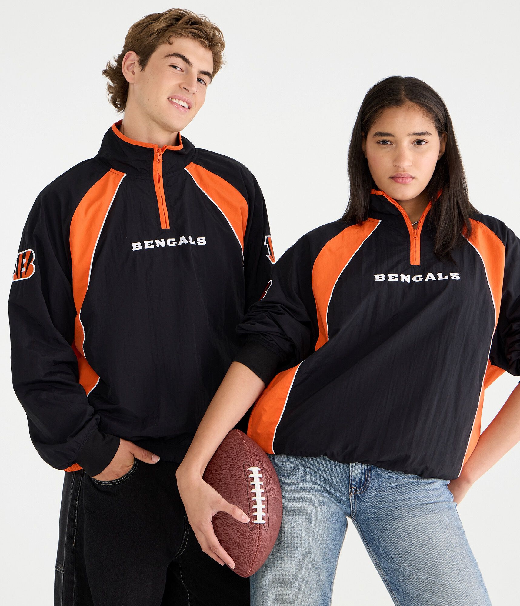 Cincinnati Bengals Quarter-Zip Track Jacket