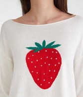 Strawberry Slash-Neck Sweater