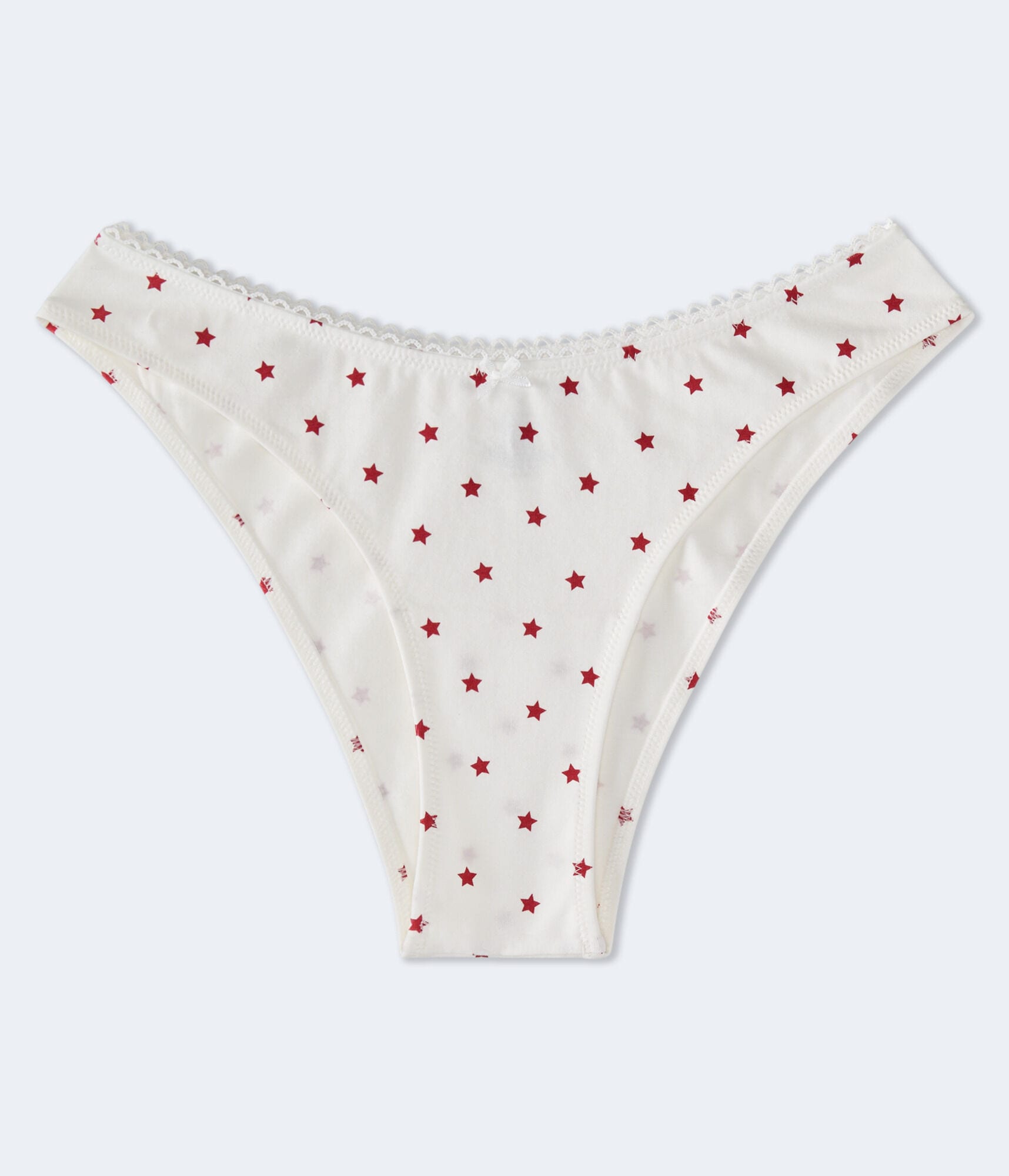 Printed Picot-Trim Cheeky