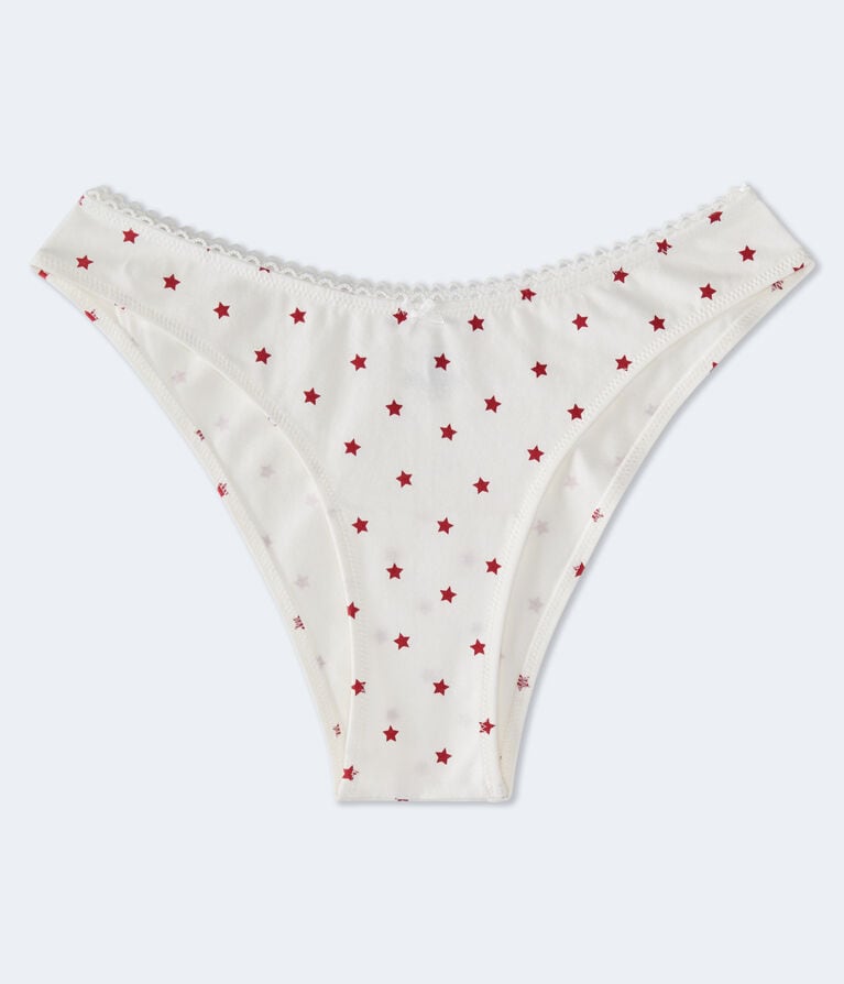 Printed Picot-Trim Cheeky