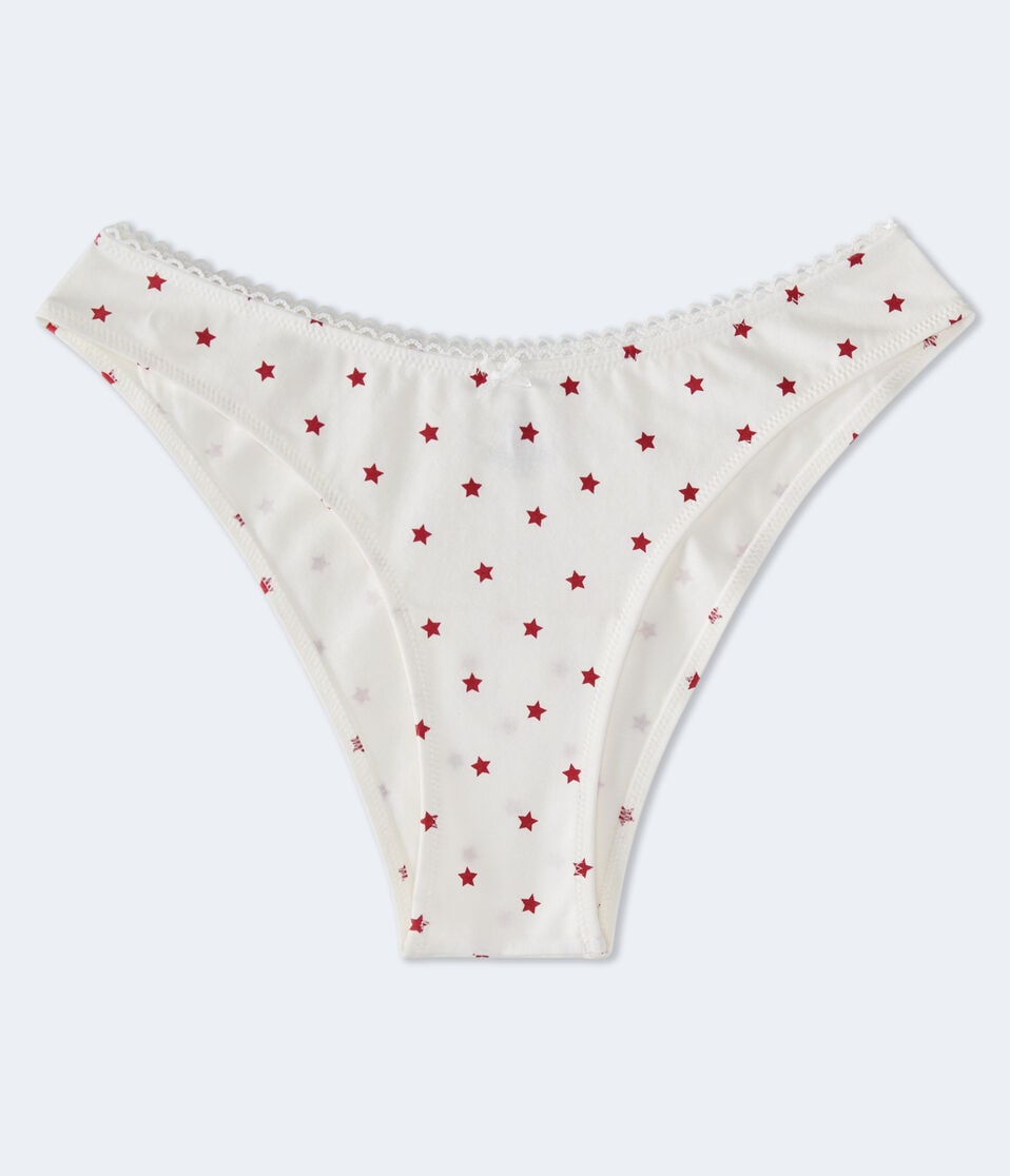 Printed Picot-Trim Cheeky