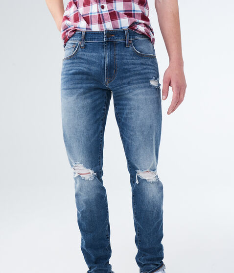 Flex Effects Super Skinny Medium Wash Destroyed Jean Flex Effects Super Skinny Medium Wash Destroyed Jean