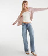 Super Low-Rise Baggy Wide Leg Jean